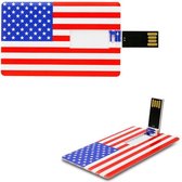 Creditcard usb stick Amerikaanse vlag 32GB -1 jaar garantie – A graden klasse chip