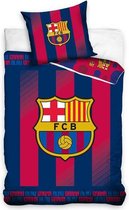 FC Barcelona - Dekbedovertrek - Eenpersoons - 140x200 cm + 1 kussensloop 70x80 cm - Multi kleur