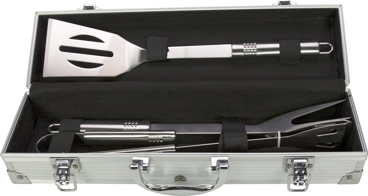 Gusta BBQ set 4-delig RVS de Luxe