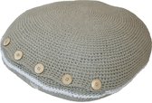 fair and cute - rond kussen - light grey - mamas 4 mamas