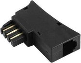 Hama Telefoon (analoog) Adapter [1x Telefoonstekker Duitsland (TAE-N/F) - 1x RJ12-bus 6p6c] Zwart