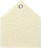 Vilt vorm afm 6 5x7 5 cm dikte 3 mm off-white Huis 5stuks