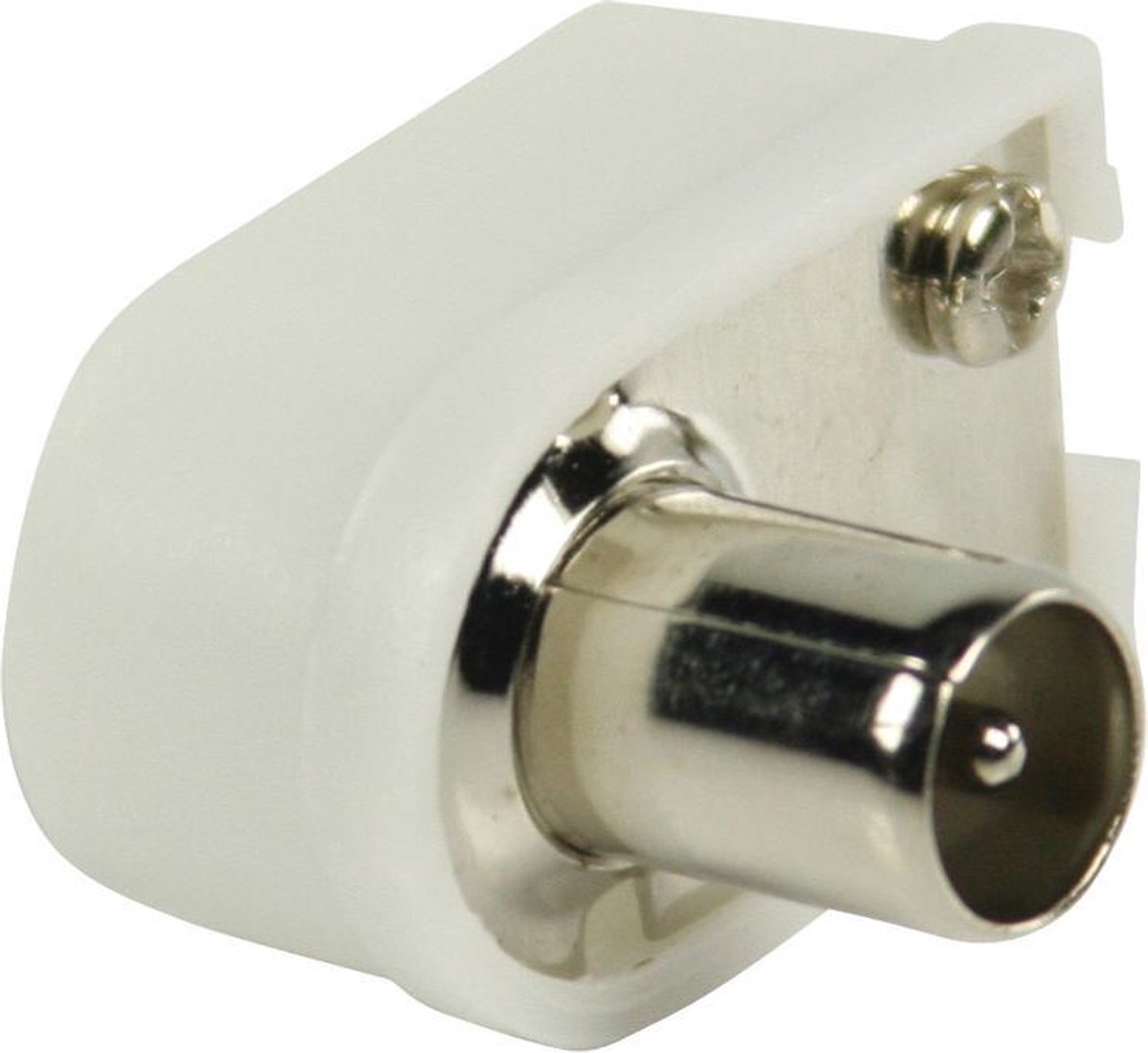 Valueline VLSP40901W Gehoekte coax connectoren coax mannelijk wit