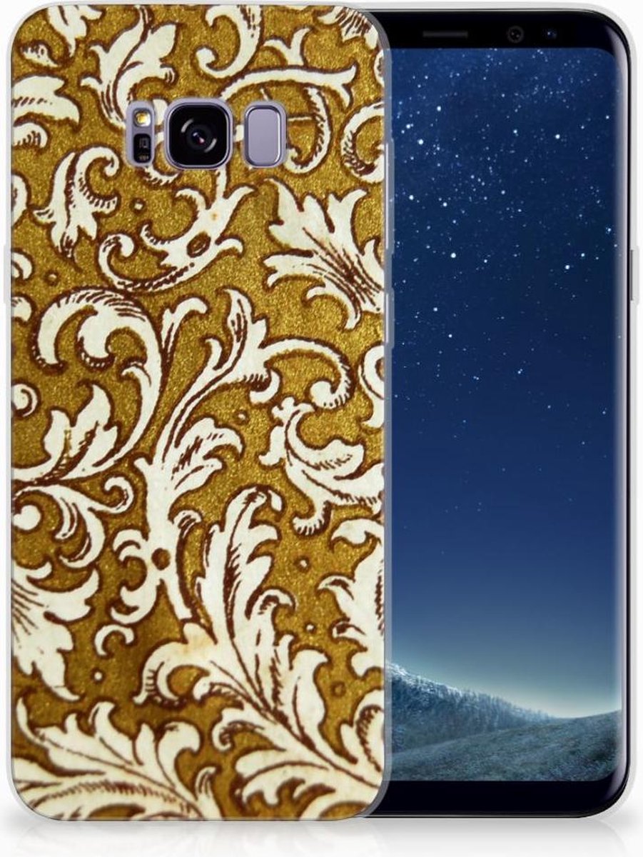 Siliconen Hoesje Samsung Galaxy S8 Plus Barok Goud
