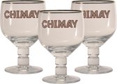 Chimay Bierglas - 33cl (Set van 3) - Origineel glas van de brouwerij - Glas op voet - Nieuw