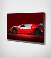 Lamborghini Countach Red Canvas - 30 x 40 cm - Auto - Schilderij - Canvas - Slaapkamer - Wanddecoratie  - Slaapkamer - Foto op canvas