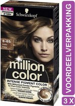 Schwarzkopf - Million Color 6-65 - Haarverf - 3 stuks - Voordeelverpakking