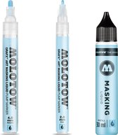 Molotow Masking Liquid Pump Marker & Navul Set - Maskeervloeistof kan worden overschilderd met bijna alle inkten op basis van acryl, water of alcohol