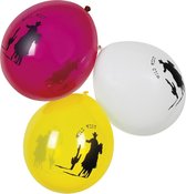 Cowboy Ballonnen Western 25cm 6 stuks