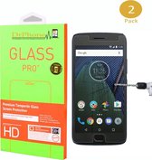 DrPhone 2 x Moto G5 Plus  Glas - Glazen Screen protector - Tempered Glass 2.5D 9H (0.26mm)