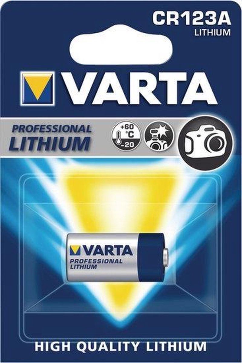 Varta CR123A 6205 LITHIUM 1600mAh - 10 stuks