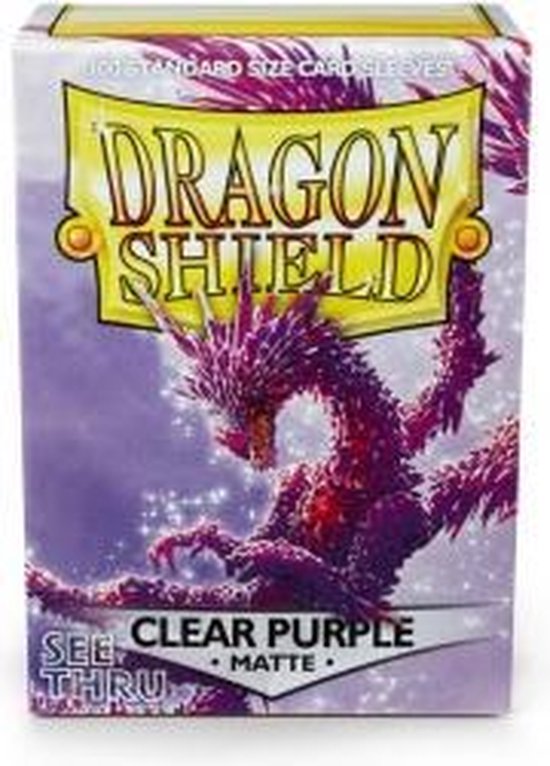 Afbeelding van het spel Asmodee SLEEVES Dragon Shield Matte Clear Purple (100ct) - EN