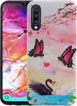 Vlinder Design Hardcase Backcover voor Samsung Galaxy A70