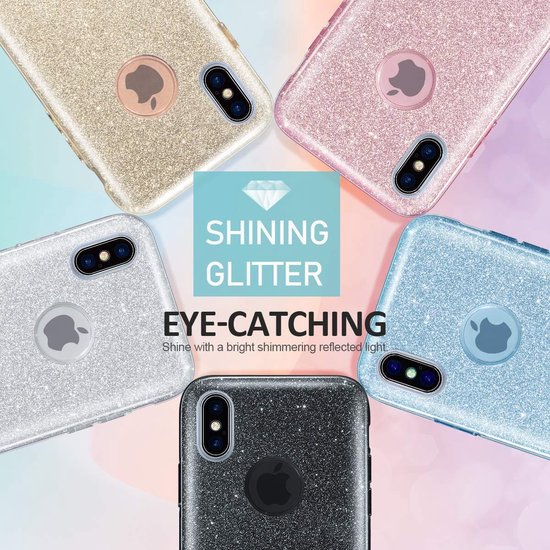 iPhone Xr Case Glitters Silicone TPU Case Blue - Housse BlingBling