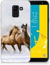 Geschikt voor Samsung Galaxy J6 2018 Uniek TPU Hoesje Paarden
