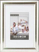 Fotolijst Wissellijst hout - ZILVER ROND - 35mm - 60x80cm