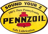 Signs-USA - Pennzoil ovaal - 46 x 33 cm - retro wandbord - metaal