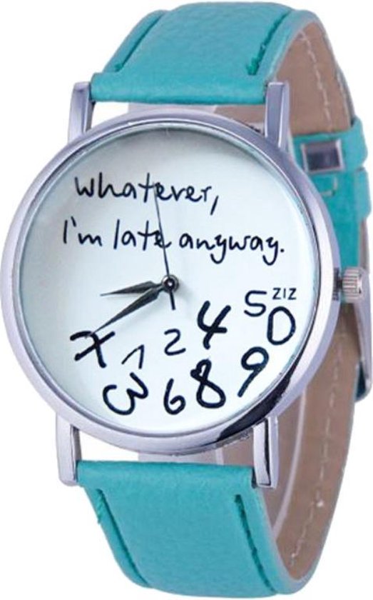 Fako Bijoux® - Horloge - Whatever, I'm Late Anyway - Groen