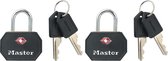 MasterLock Set van 2 TSA hangsloten zwart Key Alike 4681EURTBLK
