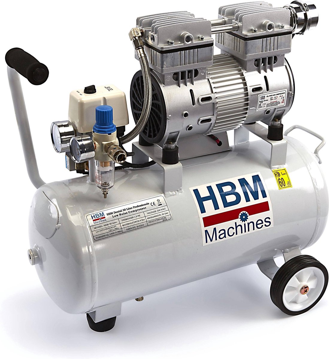HBM 30 Liter Professionele Low Noise Compressor | bol
