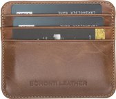 Bomonti Leather Cuardian Unisex Credit Card Holder Brown-Amsterdam