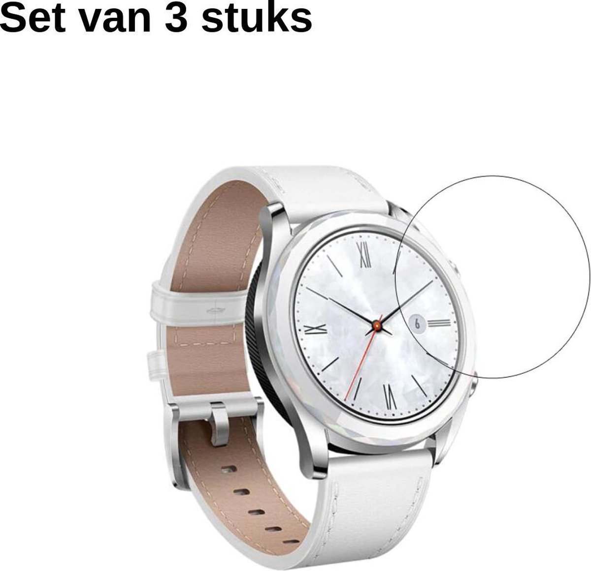 KELERINO. Screenprotector - Geschikt Voor Huawei Watch GT Elegant - Gehard glas - 3 stuks