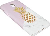 ADEL Kunststof Hardcase Back Cover Hoesje voor Samsung Galaxy J7 (2017) - Gouden Ananas