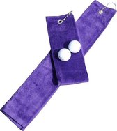 ARTG - Golf Handdoekje DeLuxe - Velours - Paars - Set 5 stuks
