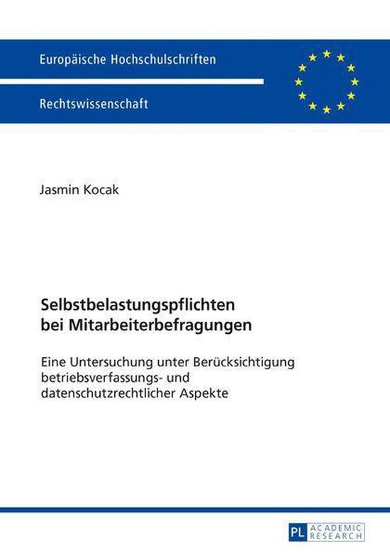 Europaeische Hochschulschriften Recht 5961 - Selbstbelastung ... - cover