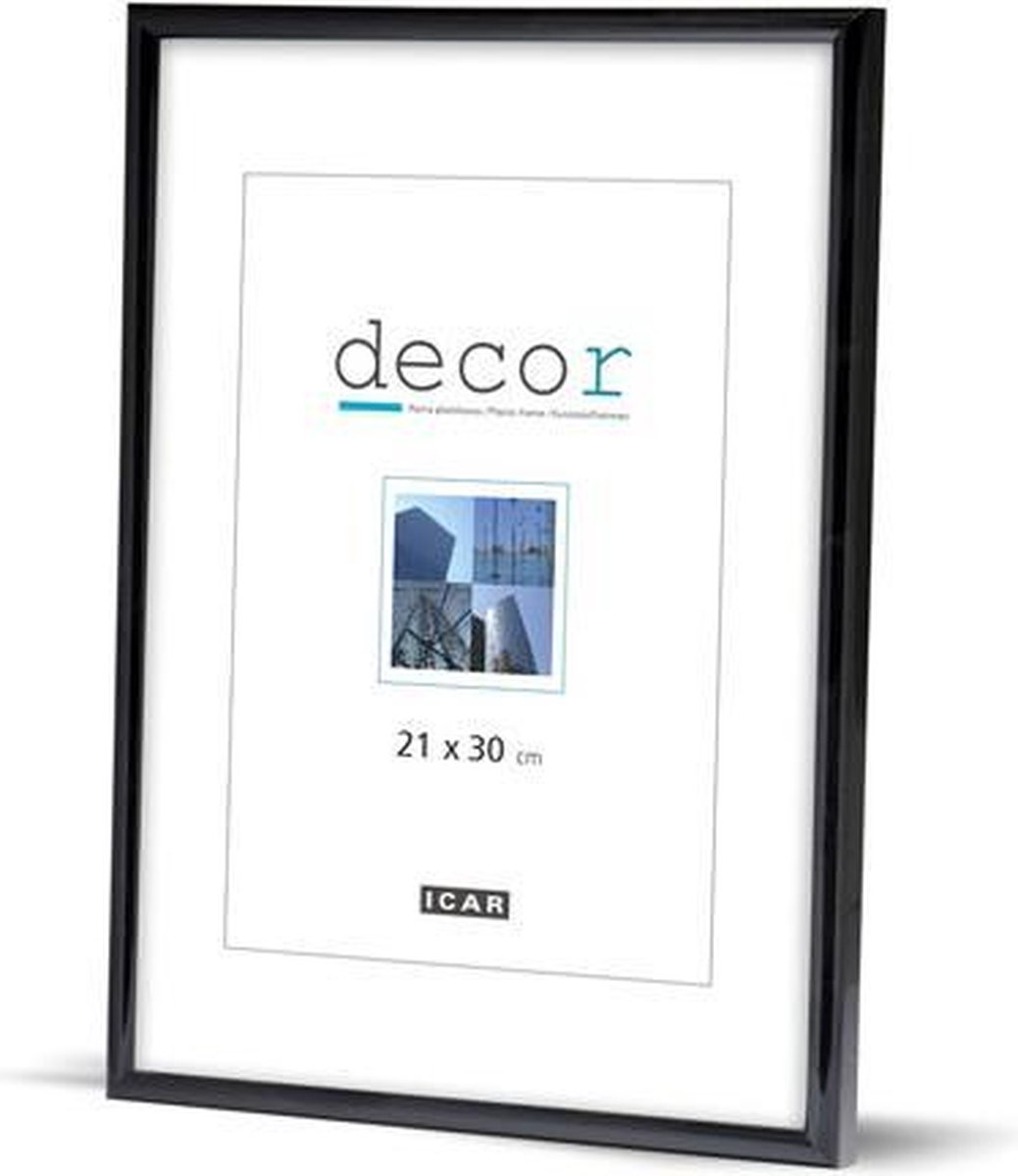 Icar Kunststof Fotolijst Decor C2 Zwart 21x30 cm