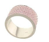 Behave® Dames ring zilver met zirconia steentjes omtrek 56 mm ringmaat 18