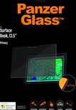 Privacy screenprotector voor Surface Book, 13.5 inch. Laat een afbeelding zien van een pauw op het scherm.