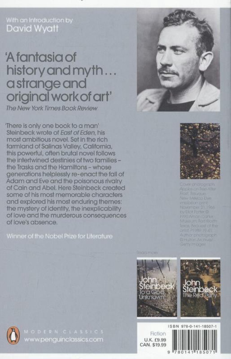 Penguin EAST OF EDEN, Anglais, Livre broché, 640 pages - back cover