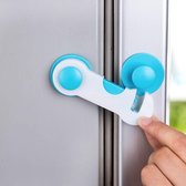 5 stuks Blauwe Deuren Ladensloten Kast Koelkast Kinderslot Baby Safety Lock Babylock Veiligheidshaakje Babyslot