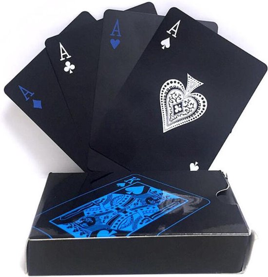 Thumbnail van een extra afbeelding van het spel 2 PACK Speelkaarten waterdicht - Speelkaarten - Volwassenen - Poker kaarten - Luxe Blauw & Rood