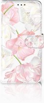 Geschikt voor Samsung Galaxy S10 Plus Bookcover hoesje Lovely Flowers