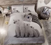 IJsbeer lits-jumeaux dekbedovertrek, Polar Bear - met 2 kussenslopen