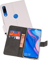 Booktype Telefoonhoesjes - Bookcase Hoesje - Wallet Case -  Geschikt voor Huawei P Smart Z - Wit