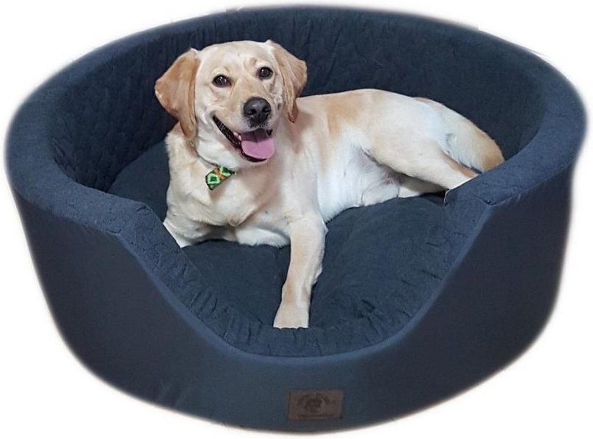 Luxe hondenmand XXL - 90 x 30 cm - wasbare hoes - grafiet - hondenbed hondensofa hondemand hondebed