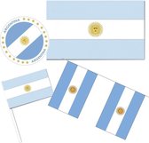 Feestartikelen Argentinie versiering pakket - Argentinie thema decoratie - Argentijnse vlag