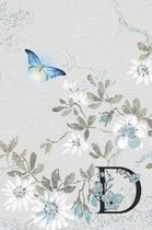 Undated 12 Month Weekly Planner - Serenity Butterfly in Flight Monogram Letter D
