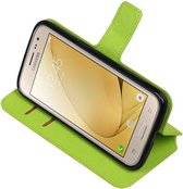 Groen Samsung Galaxy J2 2016 TPU wallet case booktype hoesje HM Book