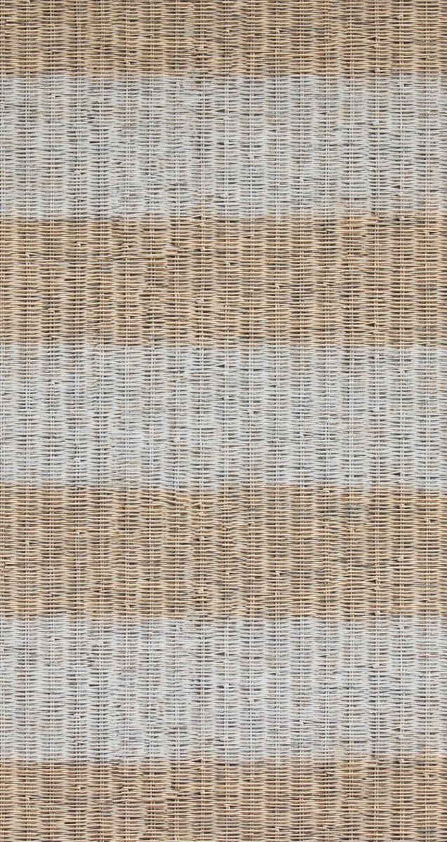 Rivi�ra Maison R.M Rattan Stripe Sunkissed - Behang - 1 m x 53 cm - Grijs/Bruin