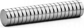 Super sterke magneten - Neodymium - Rond - 8 x 3 mm - 20 Stuks - Zilver