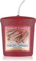 Yankee Candle Sparkling Cinnamon - Geurkaars - 49 gram - Rood - 4 branduren