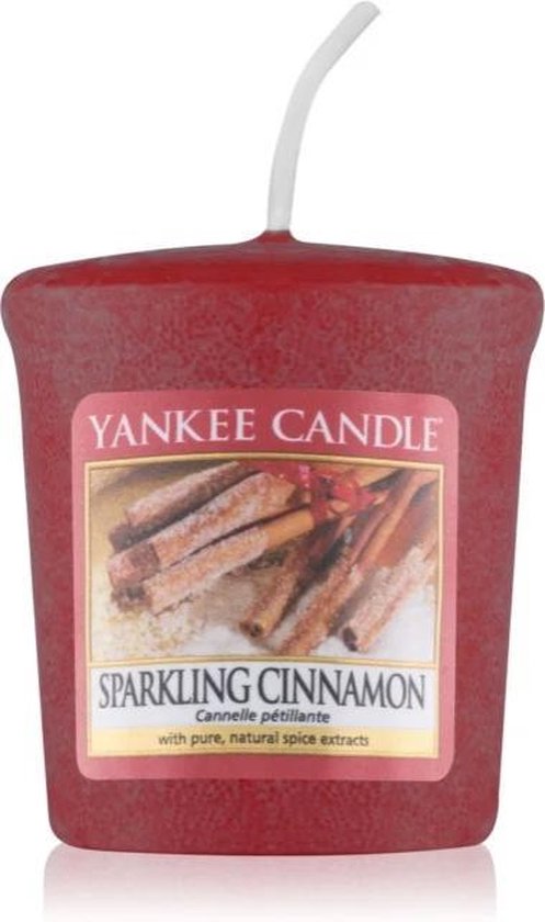 Yankee Candle Sparkling Cinnamon - Geurkaars - 49 gram - Rood