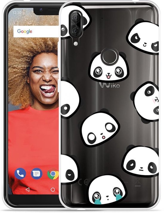 Wiko View 2 Plus Hoesje Panda Emotions bol.com