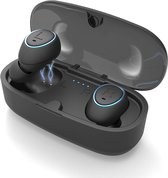 Qbuds earbuds - Draadloze oordopjes - Bluetooth 5.0 wireless earphones - Extra bass - Zwart - Ideaal tijdens sport