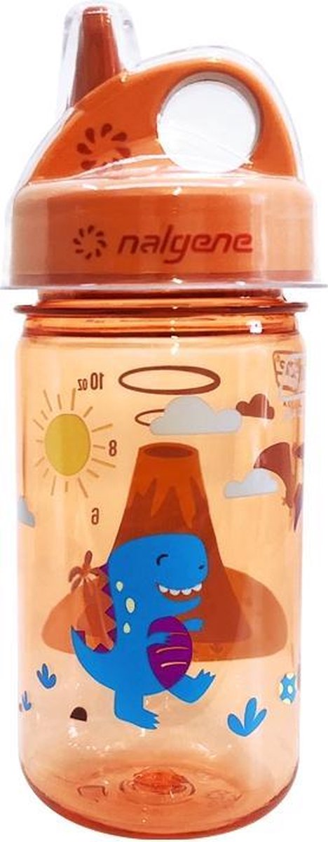 Nalgene Grip-n-Gulp drinkfles - 0,35l - BPA vrij - Oranje Vulcano