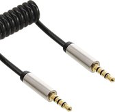 Câble audio spiralé 4 pôles Jack 3,5 mm InLine Premium - 3 mètres